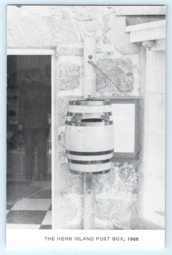 Postcard herm island post box - island,