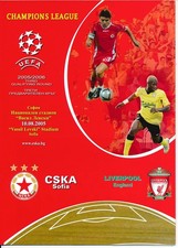 CSKA SOFIA v Liverpool (UEFA Champions League) 2005/2006 - PIRATE PROGRAMME