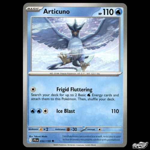 Articuno 032 159 uncommon - articuno, 032/159