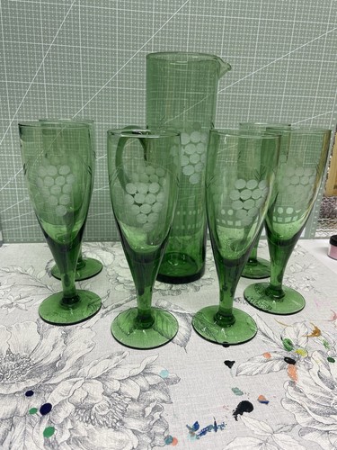 Vintage hand blown six - vintage,