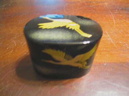 Black lacquer hand painted - black,
