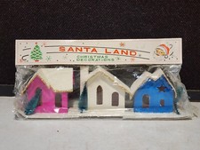 Vtg Santa Land Putz Houses