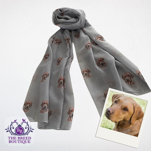Fox red labrador dog print - red,