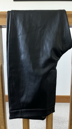 Zara black faux - , leather
