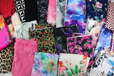 Fabric Remnants end of bolt roll variety Scuba, jersey, spandex prints by kilo