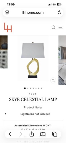 Skye cellestial lamp brass - skye,