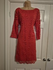Red Lined Lace Dress Size 12