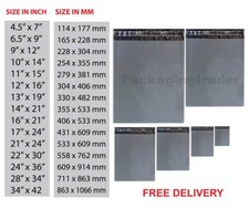 Strong Grey Mailing Bags Post Mail Postal Poly Postage Self Seal All 17Sizes NEW