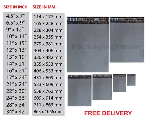 Strong grey mailing bags post - strong,