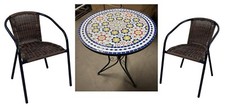 "JAVA" BISTRO TABLE & 2 "SAN REMO" CHAIRS - 35% OFF & FREE DELIVERY