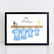 Personalised Football Team Family Print Gift Birthday Father's Day Gift Picture