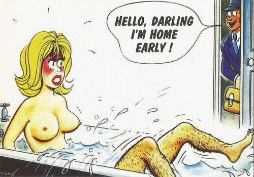 Bamforth saucy postcard hello - bamforth,
