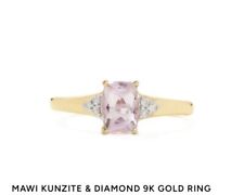 Gemporia Mawl Kunzite & Diamond 10K Gold ring ATGW 1.16cts