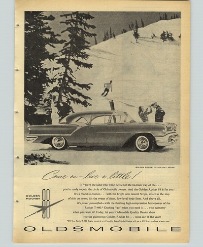1957 paper car auto - ad,