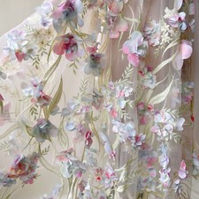 3D Flower Lace Fabric