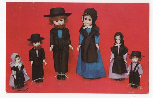 Amish dolls postcard - dolls,