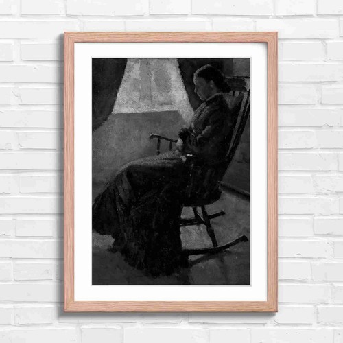 Dark victorian woman rocking - dark,