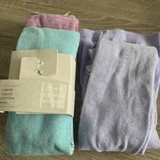 3 Pairs Of John Lewis Girls Glitter Tights Age 11-12