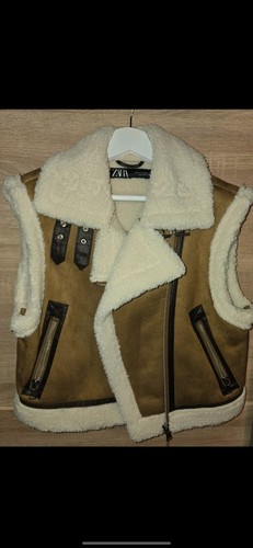 Womems zara brown gilet - brown, .