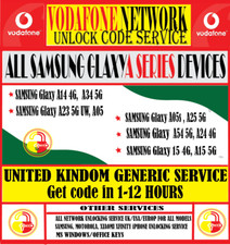 Samsung Galazy A, J, S, Z SER | Vodafone EE UK HIGH SUCCESS UNLOCK CODE SERVICE 