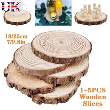 5 Wooden Slices 18-25cm Wood