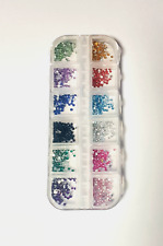 1200 Nail Art Rhinestones Gems Case Round Diamante Crystal Manicure Glitter Art