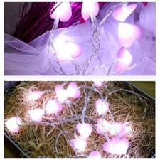 String Lights Heart Shaped LED Fairy Lights Home Girls Bedroom Romantic Gift LED
