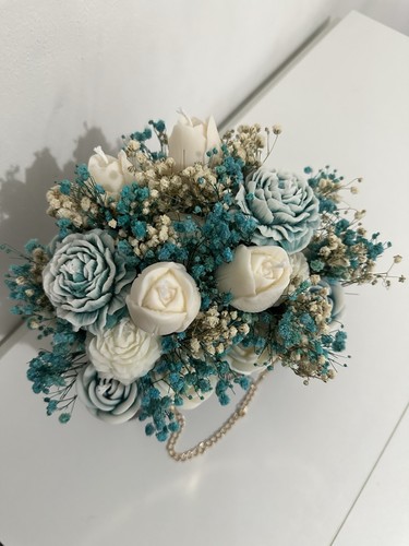 Wax flowers arrangement - flowers,