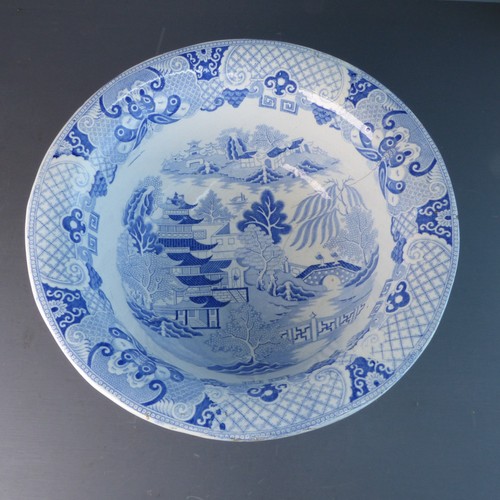 Antique large blue - blue, and