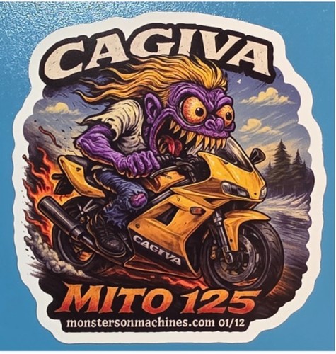 Cagiva mito 125 9x9cm - cagiva,