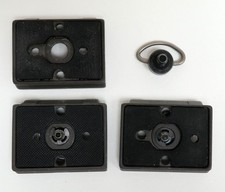 3 x Genuine Manfrotto 200PL Quick release plates 1/4" screw