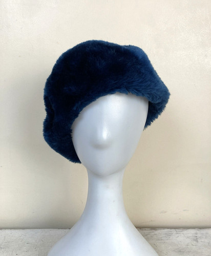 Vintage faux fur hat beret - vintage,