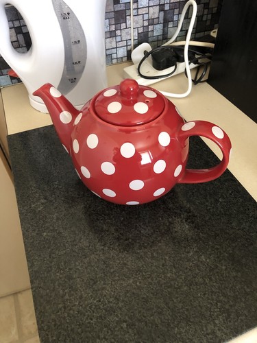 Globe teapot polkadot - globe,