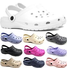LADIES WOMENS SUMMER HOILDAY GARDEN CLOG SLIPPERS MULES HOLES SHOES SANDALS SIZE
