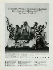 1991 Jaguar TWR Race Team IMSA Camel GT Series Schedule Photo Vintage Print Ad
