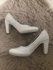 Women's CK Calvin Klein, White Classic Quilted Court Shoe, Size 5/ EU 38 / USA 7