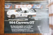 1980 Porsche 924 Carrera GT Le Mans Original Car Poster VGC