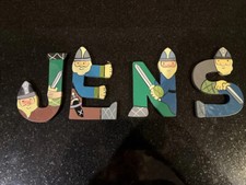 Wooden Viking Letters Childs Room JENS