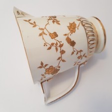 Antique Royal Crown Derby ceramic jug 1891 gold hand painted porcelain England