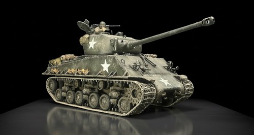 Sherman tank m4a3e8 - sherman, scale