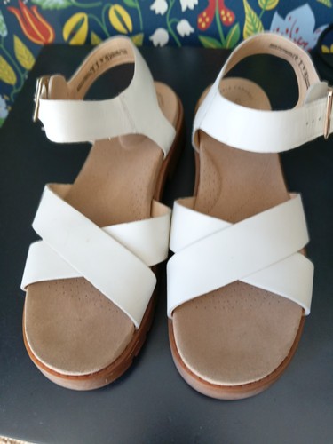 Clarks off white leather - off-white,