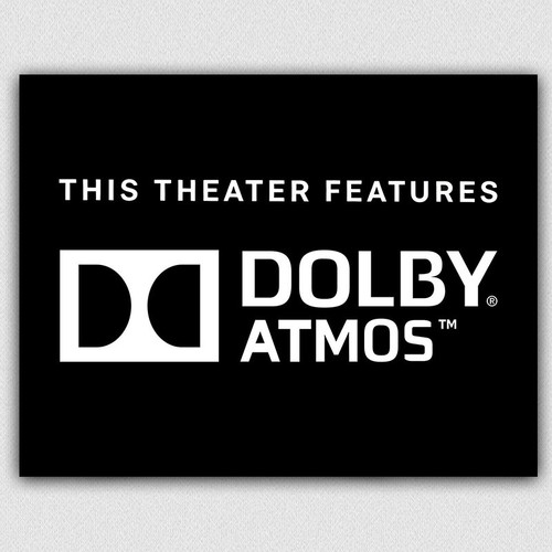 Dolby atmos sign metal plaque - atmos,