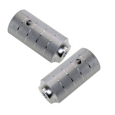 Alloy Stunt Pegs | 14mm Silver Screw on | oversize trick nuts for bmx