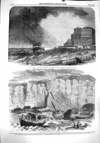 Original old antique print - old,