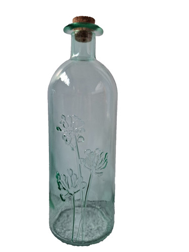 Decorative clear glass bottle - clear,