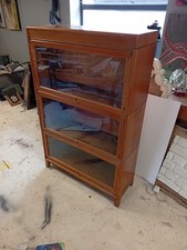  Sectional Stacking Glass Fronted Bookcase 60s style 