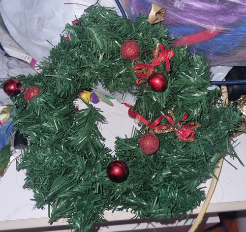 Christmas door wreath with - christmas,