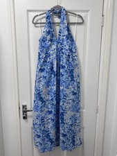 Zara Floral Cotton Halter Neck