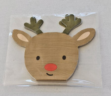 8 REINDEER shaped PAPER NAPKINS CHRISTMAS PARTY DECOUPAGE CRAFTS SANTA,S HELPER