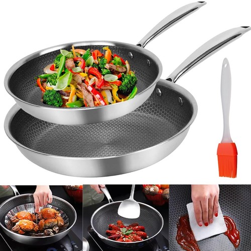 Stainless steel frying pan - stainless,